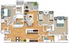 Floor Plan 3 Bed 2 Bath 1390 sqft